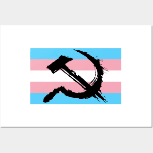 Painted Communist Trans Flag| Transgender| LGBTQ+| Don't Say Gay Bill Posters and Art